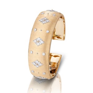 Buccellati Yellow Gold Diamond Cuff Bracelet